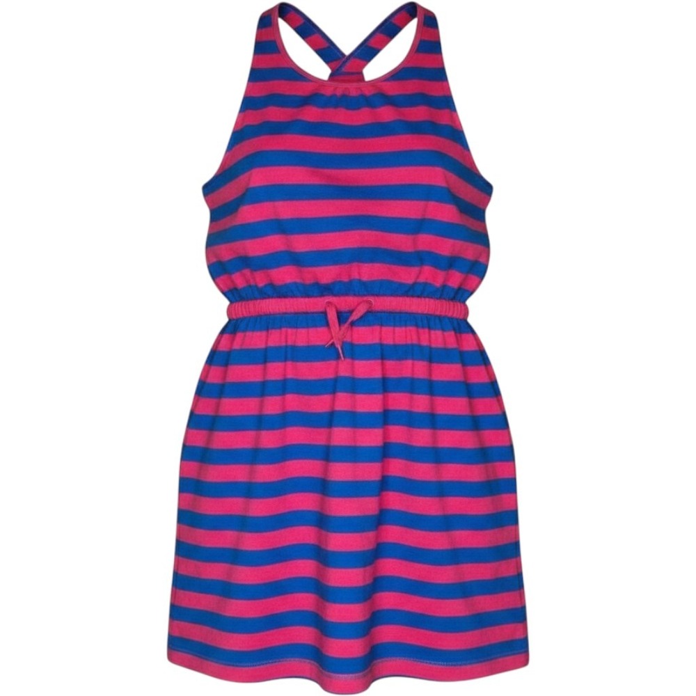 Patagonia Girls XL 14 Striped Racerback Dress Pink Blue Organic Cotton NWT
